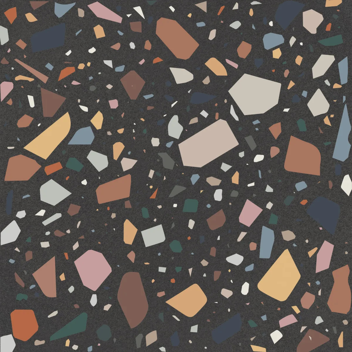 Confetti nero.multicolor 18,6x18,6 cm