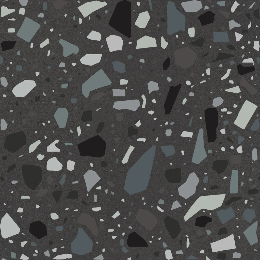 Confetti nero.petrolio 18,6x18,6 cm