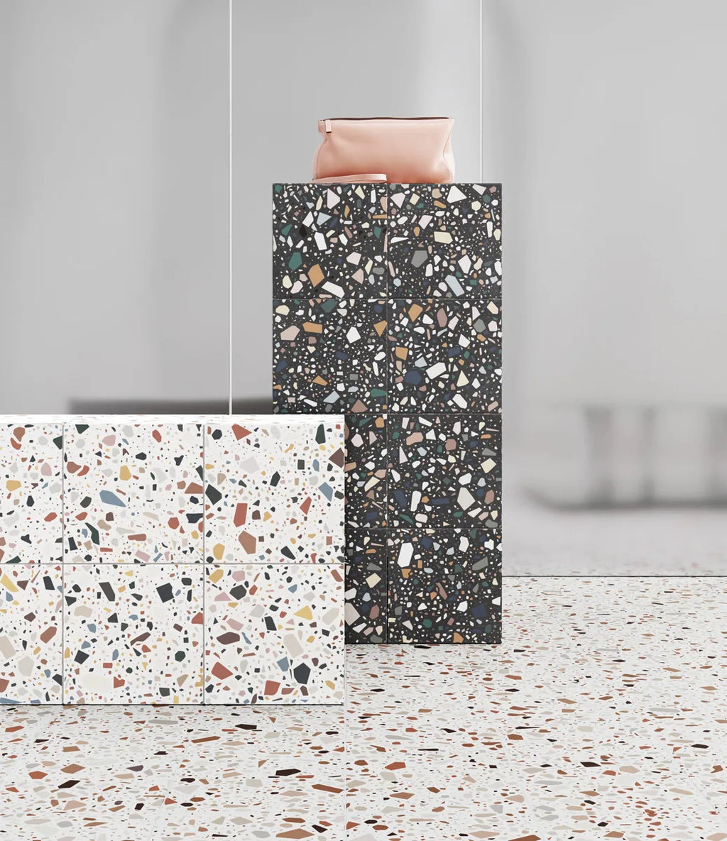 Confetti nero.petrolio 18,6x18,6 cm