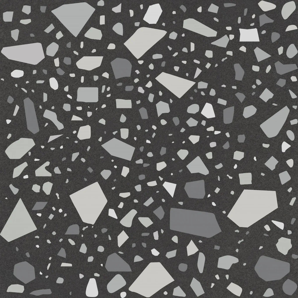 Confetti nero.grigio 18,6x18,6 cm