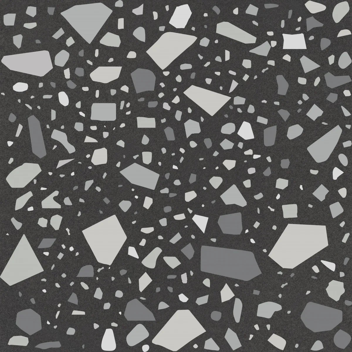 Confetti nero.grigio 18,6x18,6 cm