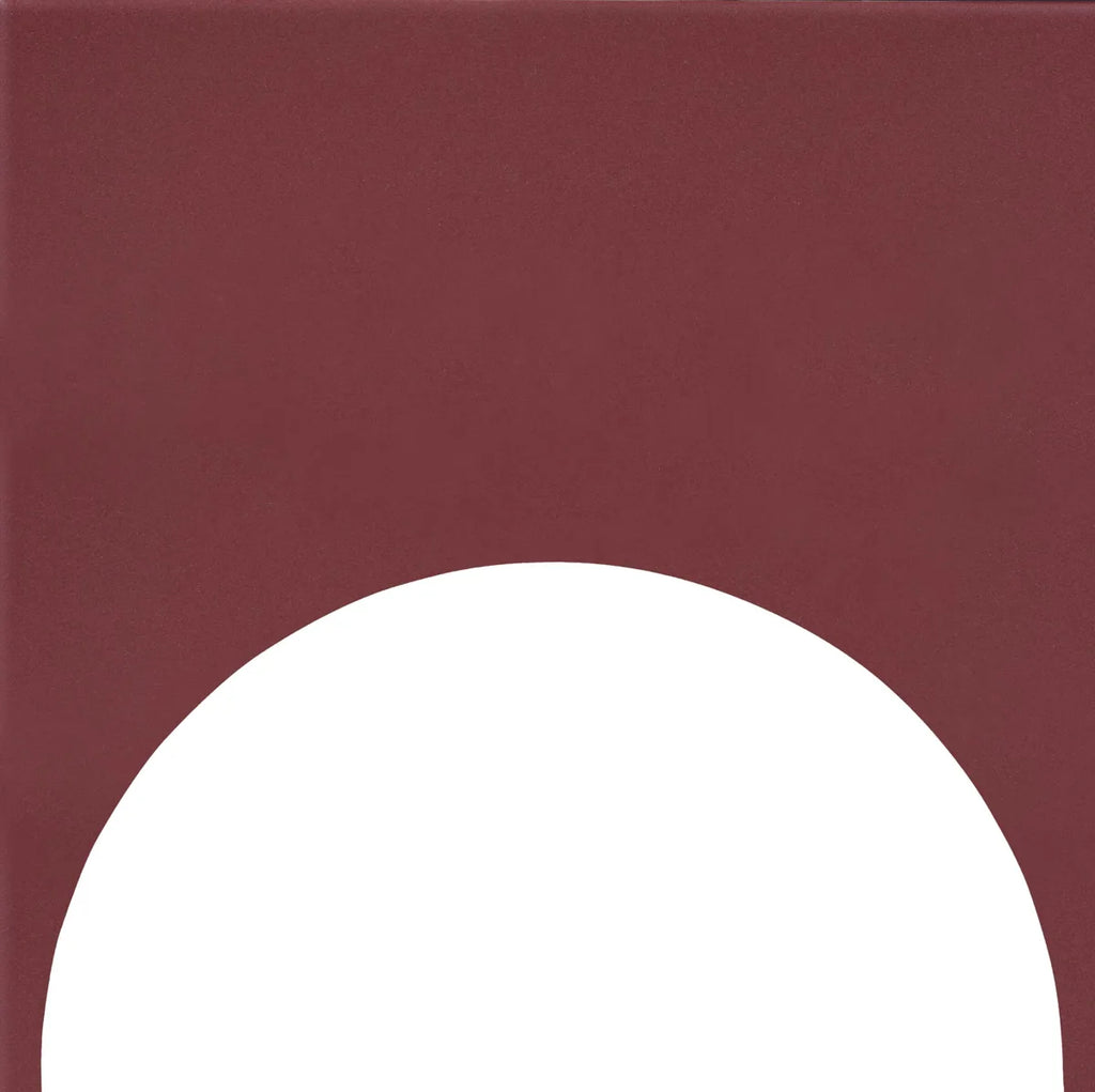 Färgblock cirkel out borgogna matt 15x15 cm