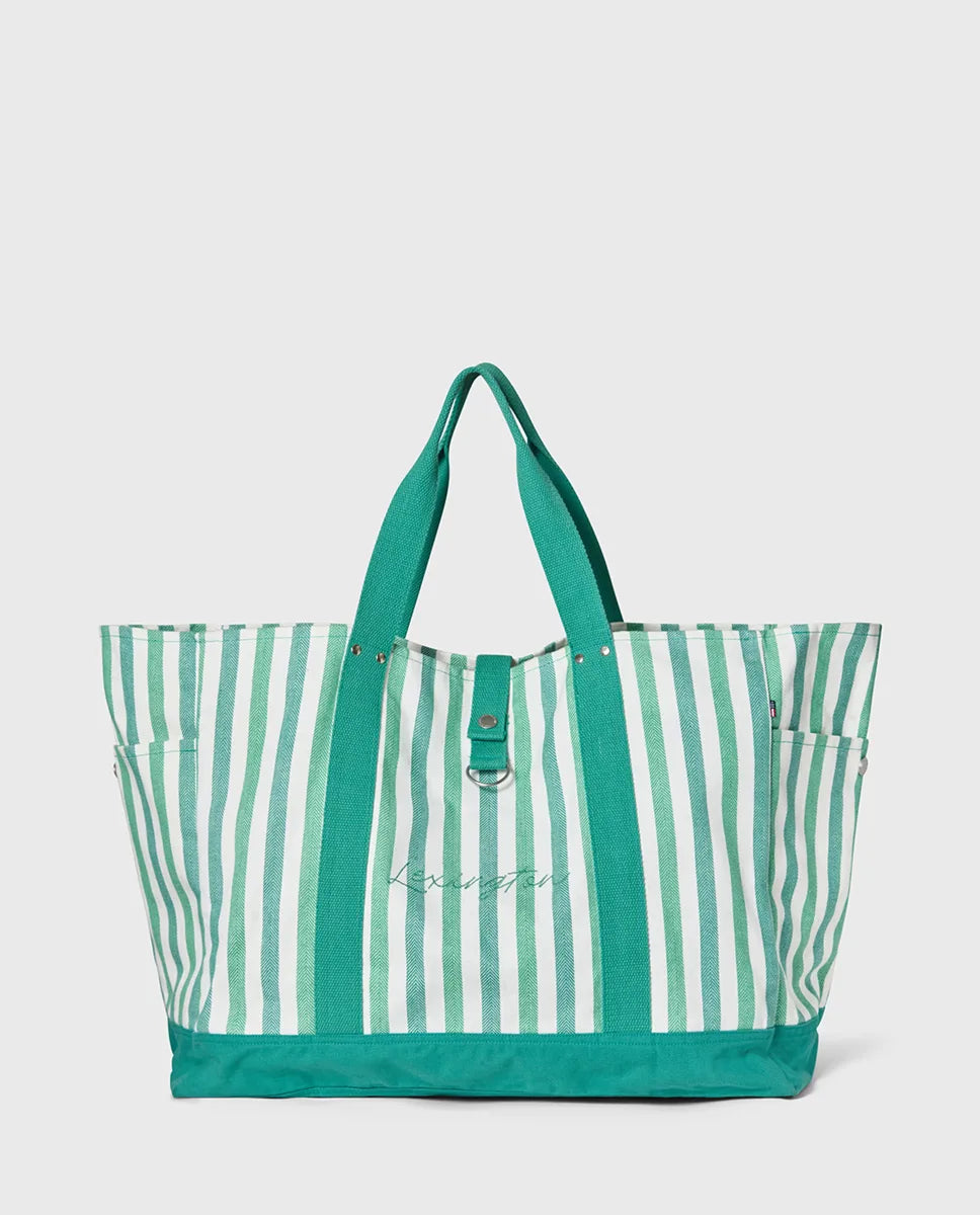 Organic Cotton Herringbone Beach Bag