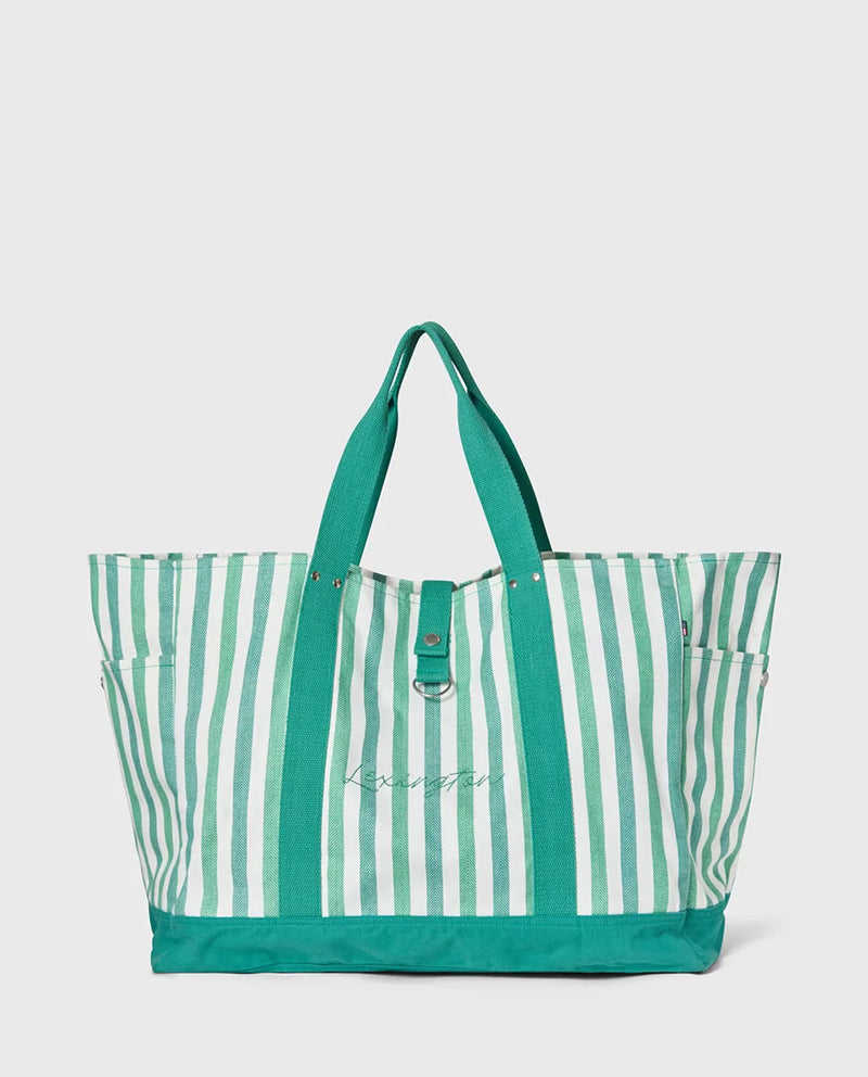 Organic Cotton Herringbone Beach Bag