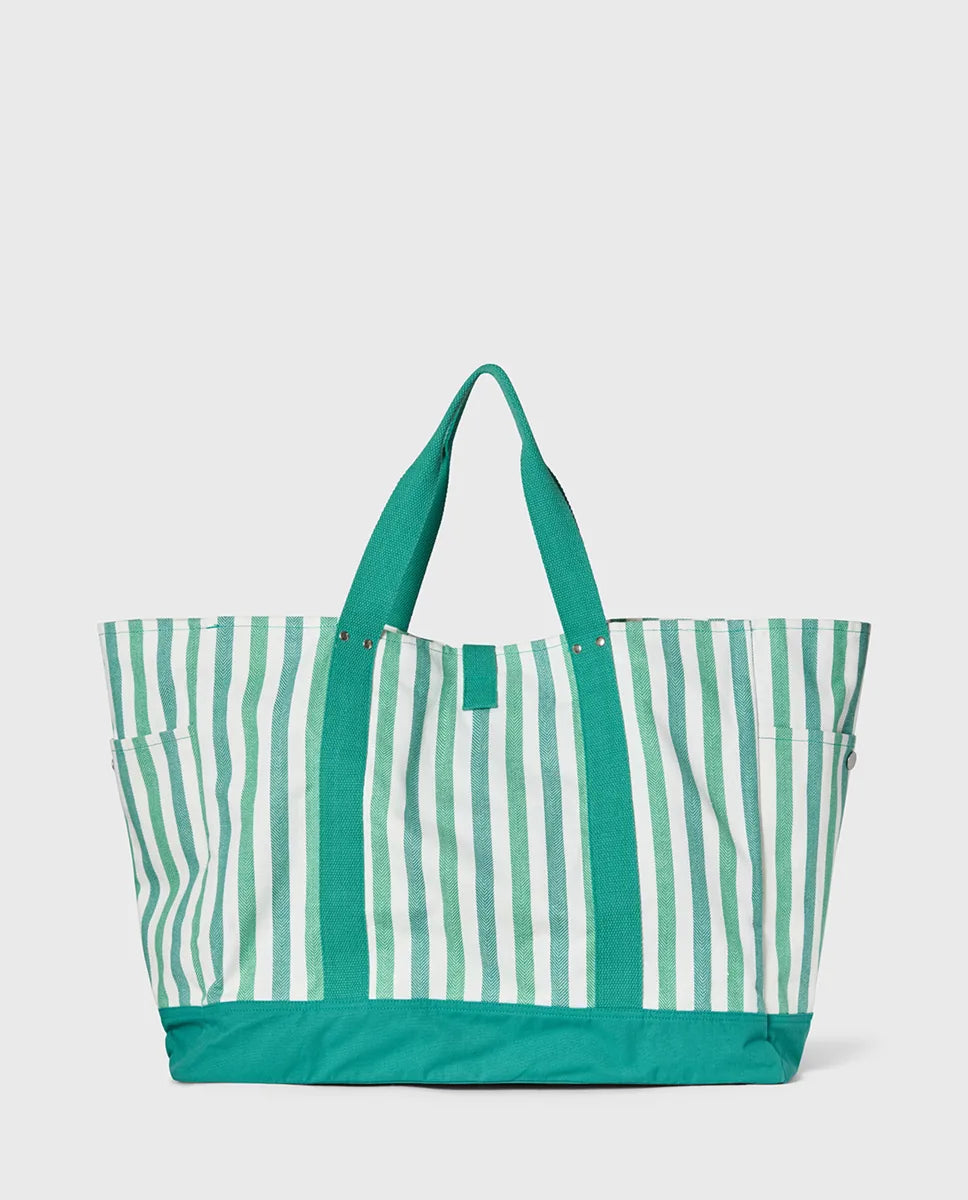 Organic Cotton Herringbone Beach Bag