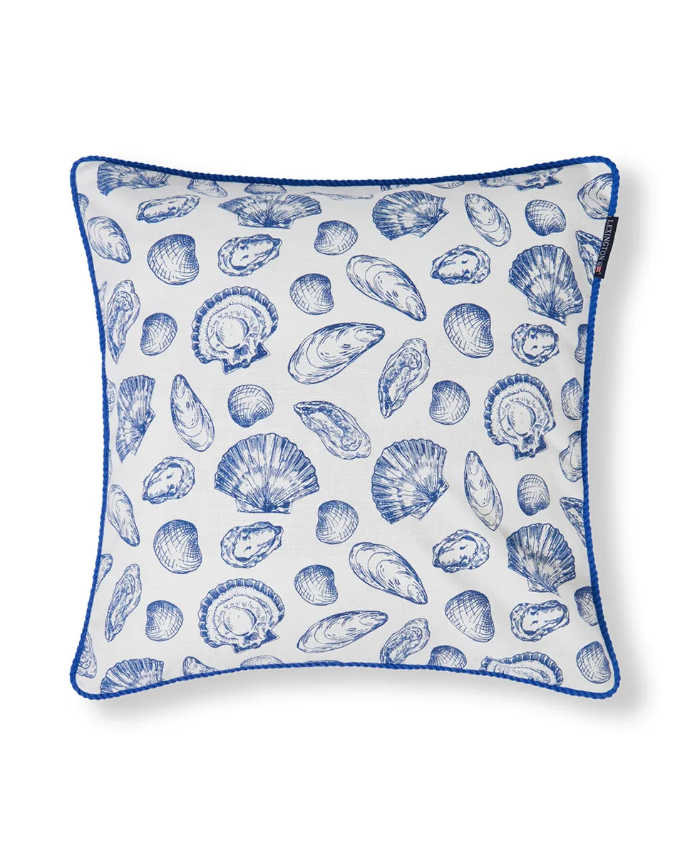 Shell Printed Organic Cotton Pillow Cover