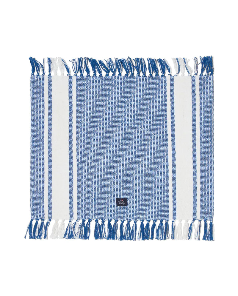 Striped Organic Cotton Placemat with Fringes