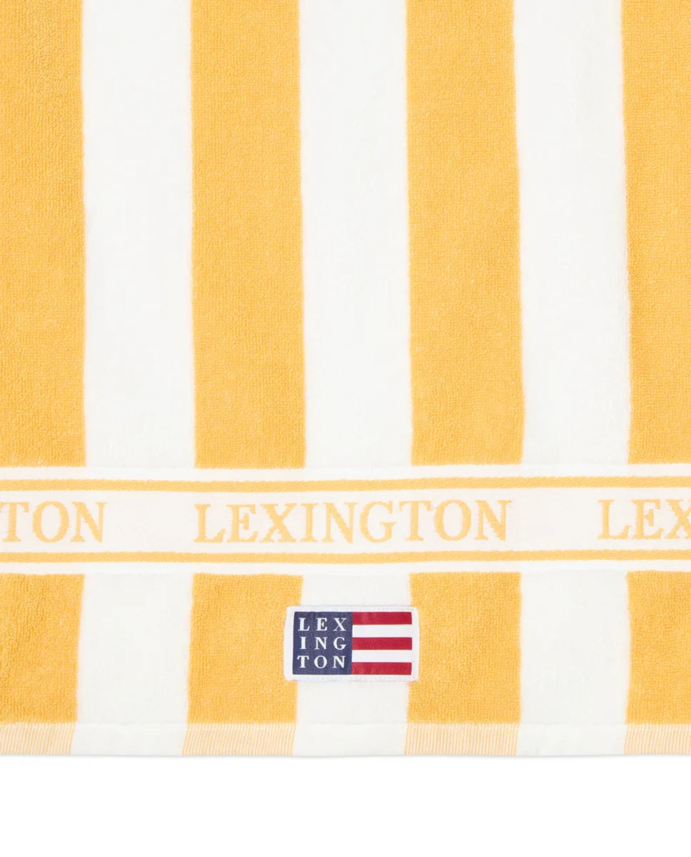 Block Striped Cotton Terry Beach Towel