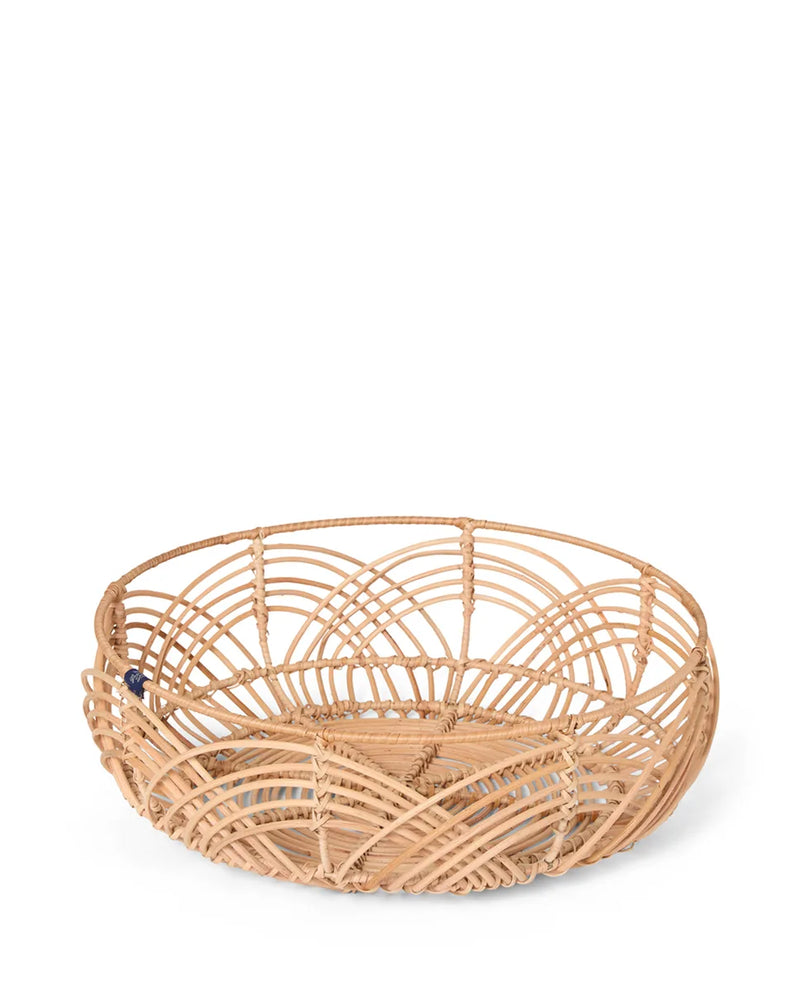 Wavy Rattan Basket (Diam 38cm)