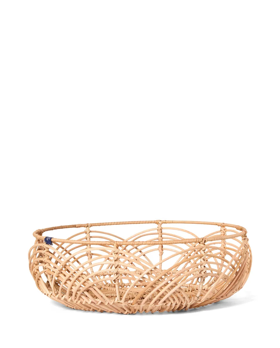 Wavy Rattan Basket (Diam 38cm)