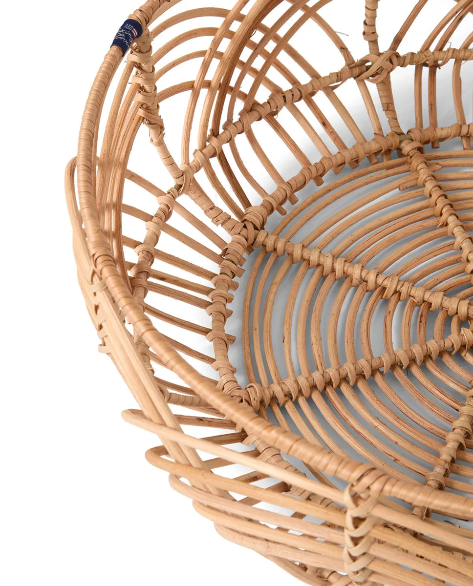 Wavy Rattan Basket (Diam 38cm)