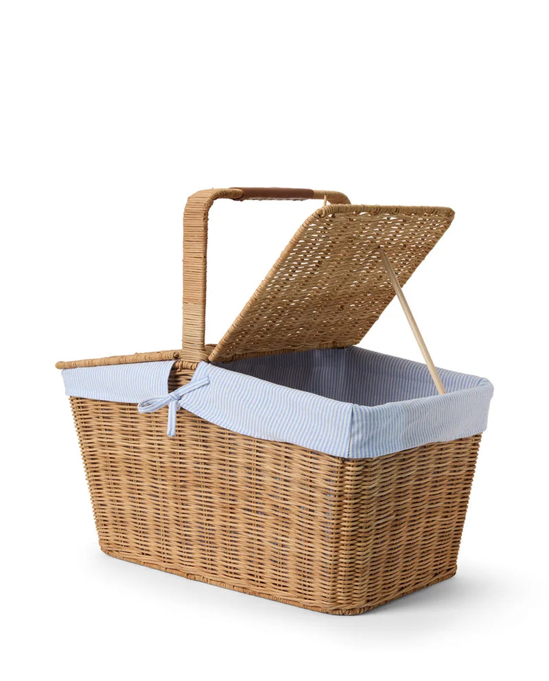 Rattan Picnic Basket with Liner