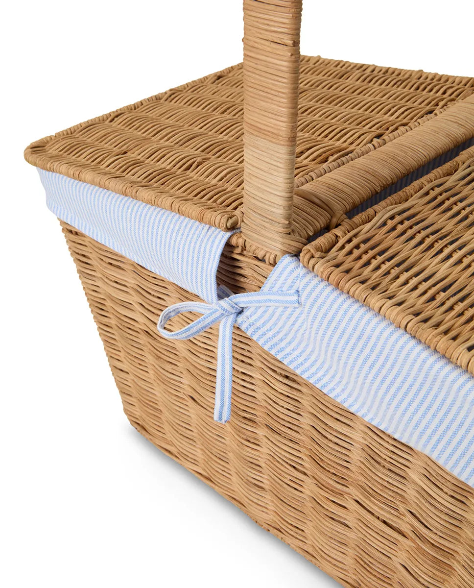 Rattan Picnic Basket with Liner
