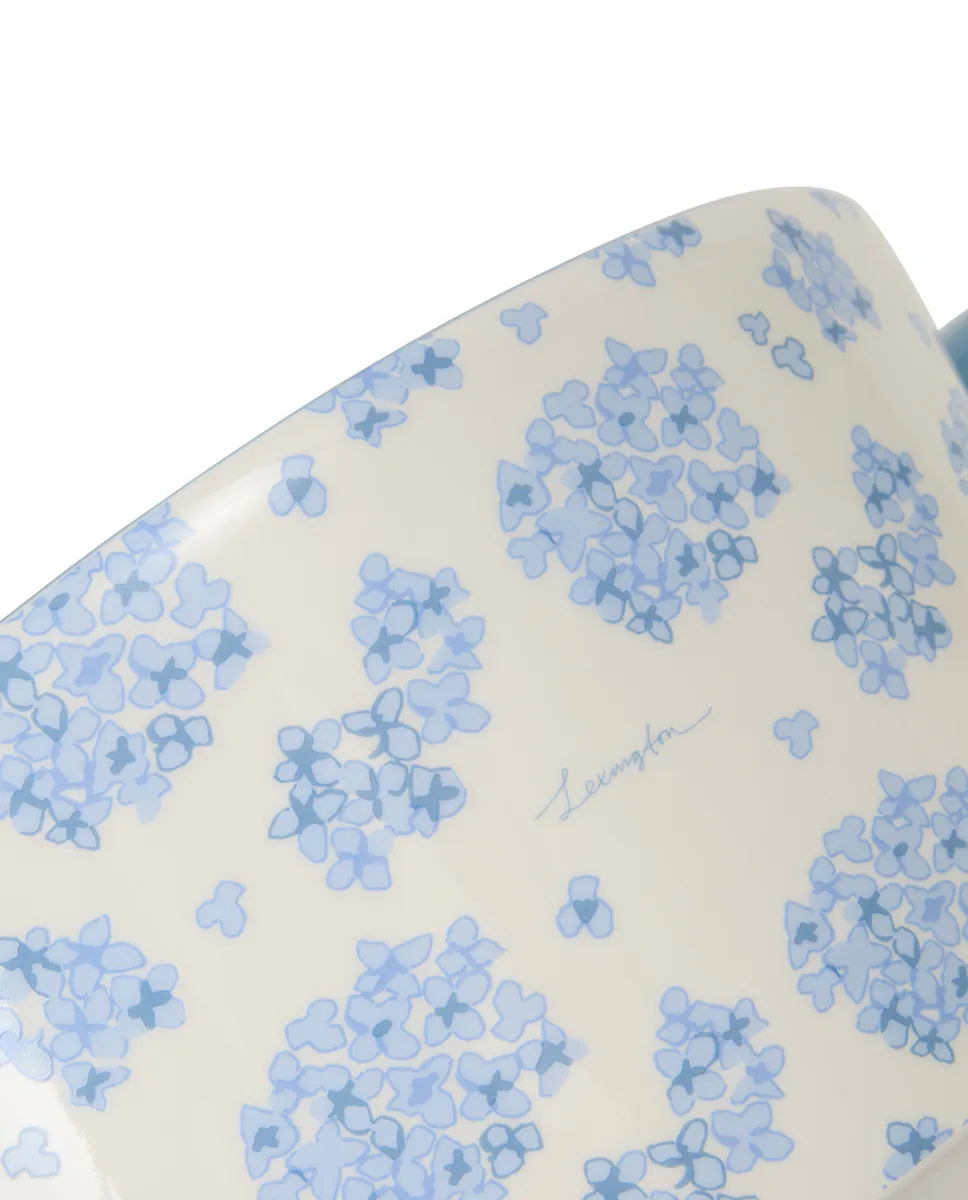 Floral Stoneware Pot with Handles