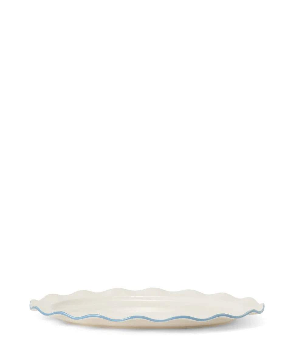 Stoneware Wavy Oval Platter