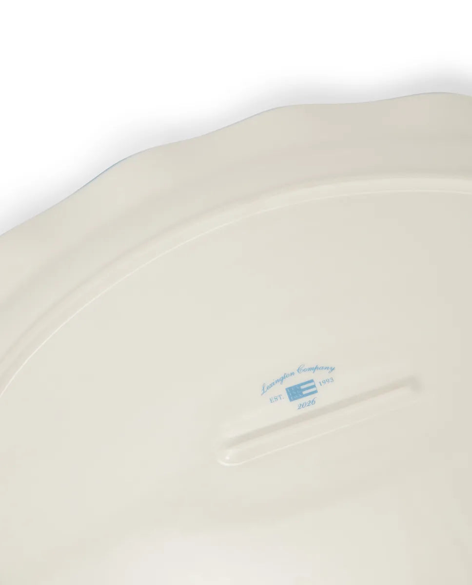 Stoneware Wavy Oval Platter