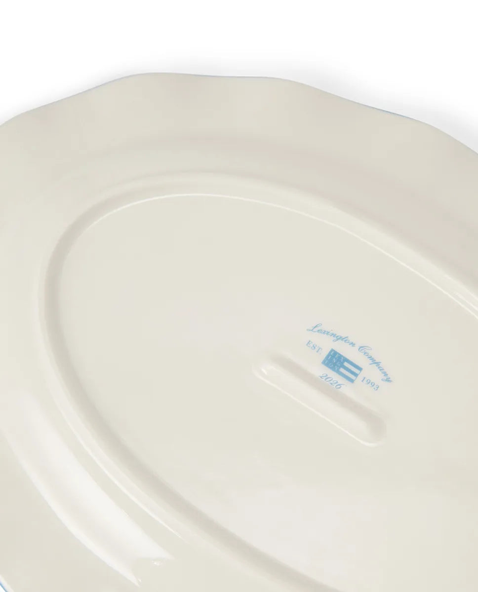 Stoneware Wavy Oval Plate