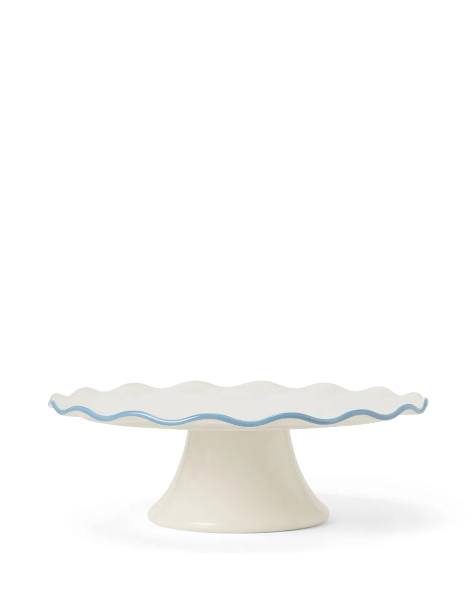 Stoneware Wavy Cake Stand