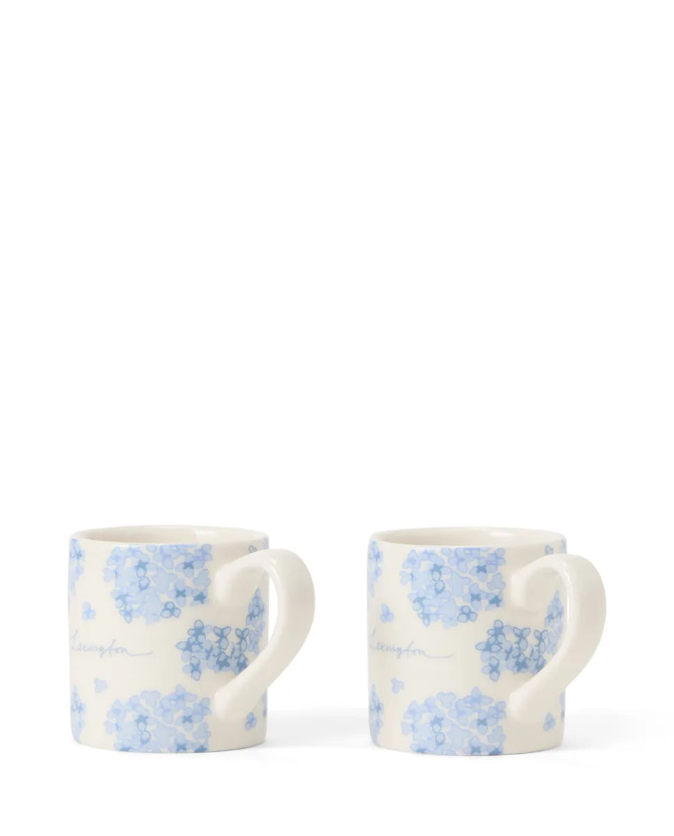 Floral Stoneware Espresso Mug (set of 2)