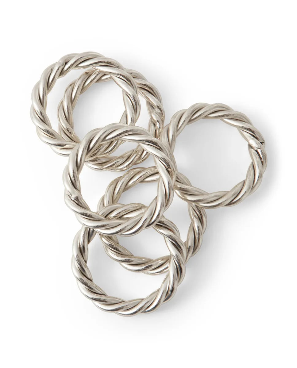 Twisted Silver Platter Napkin Ring