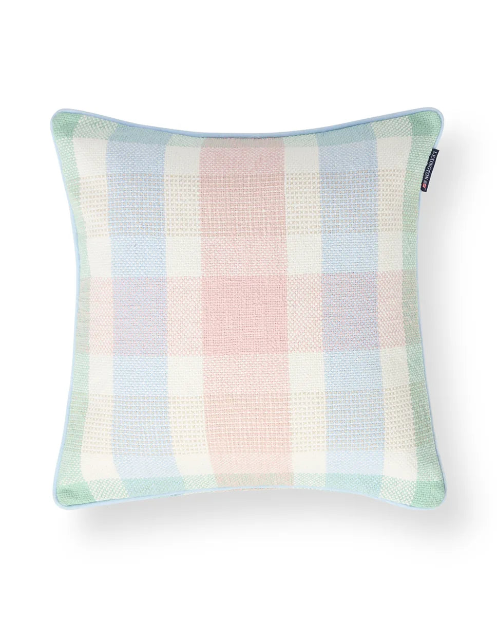 Multi Checked Recycled Cotton Pillow Cover