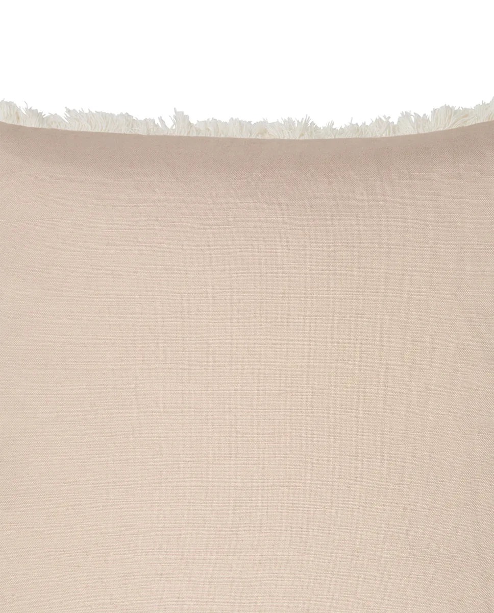 Linen/Cotton Fringe Pillow Cover