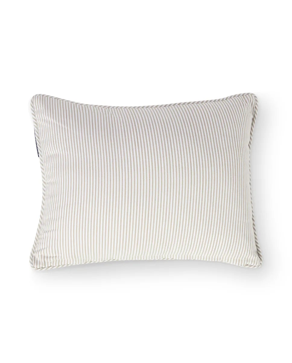 Beige/White Striped Organic Cotton 40x30 Pillow