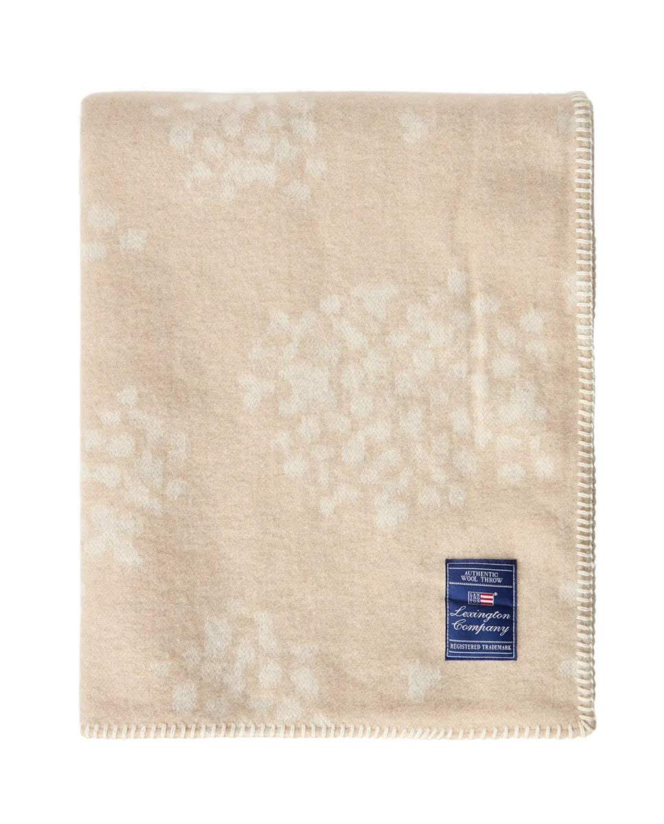 Floral Jacquard Recycled Wool Throw