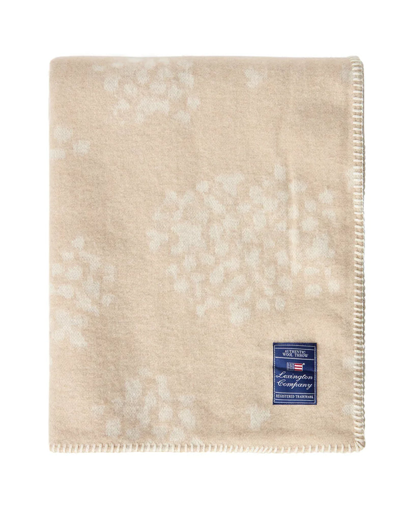 Floral Jacquard Recycled Wool Throw