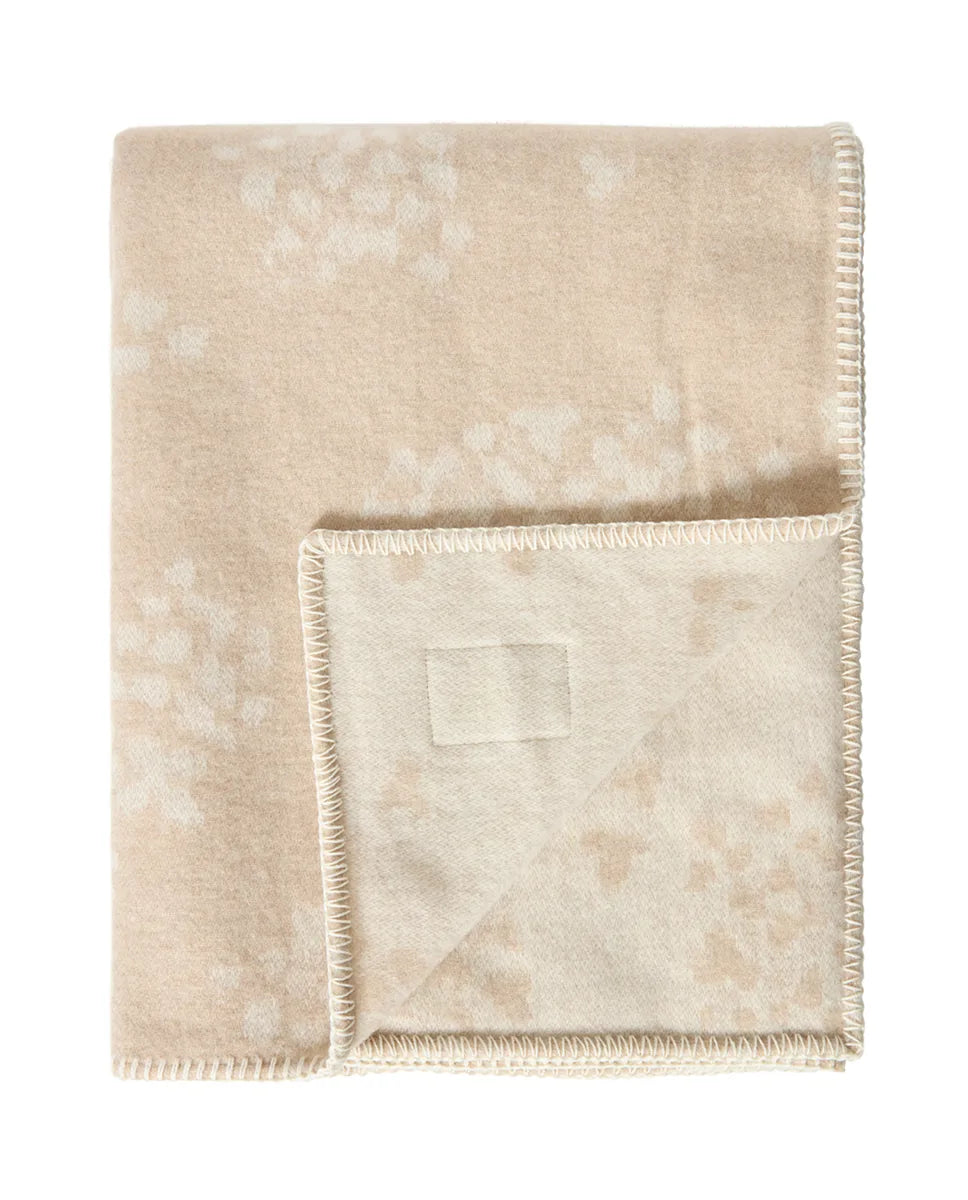 Floral Jacquard Recycled Wool Throw