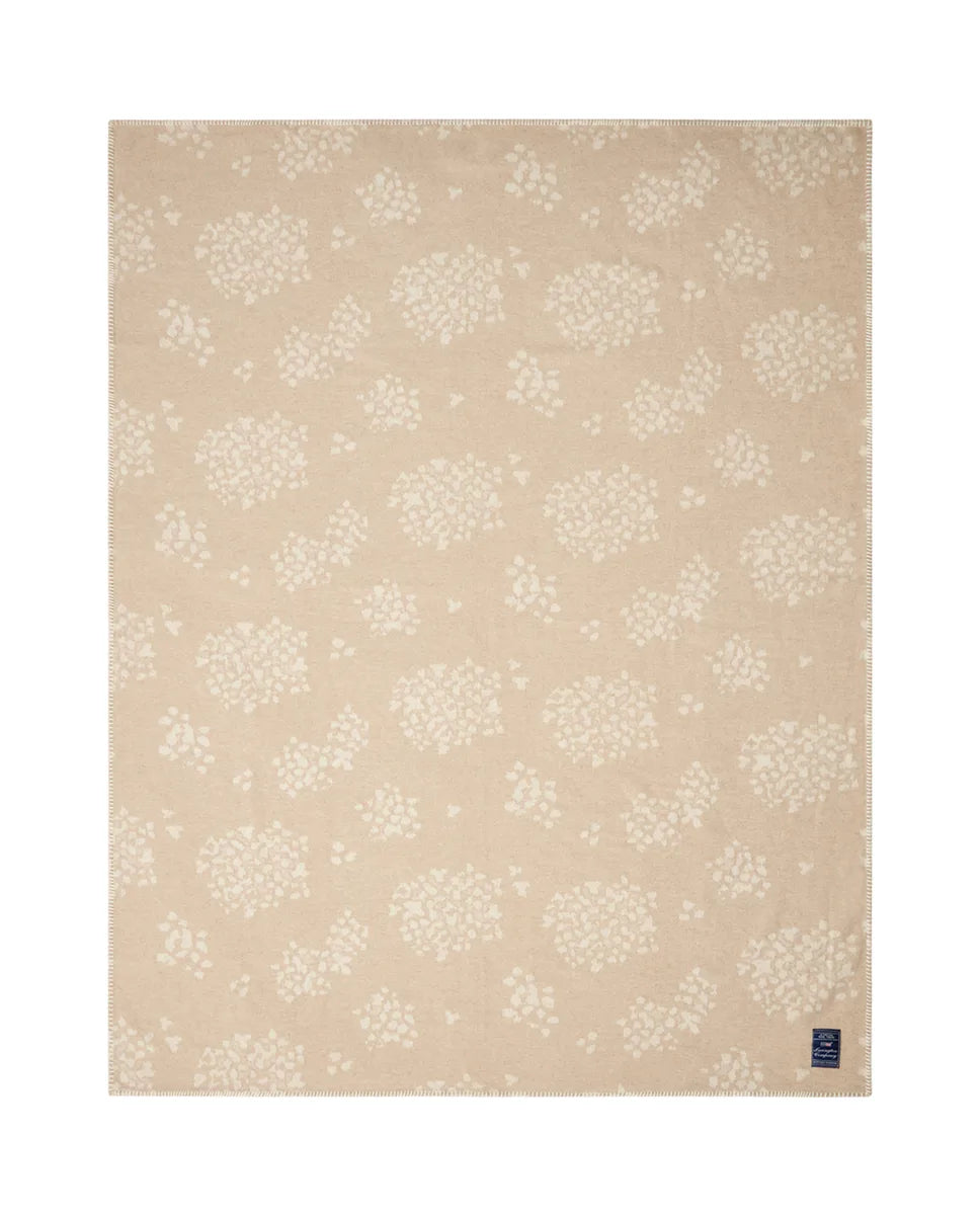 Floral Jacquard Recycled Wool Throw