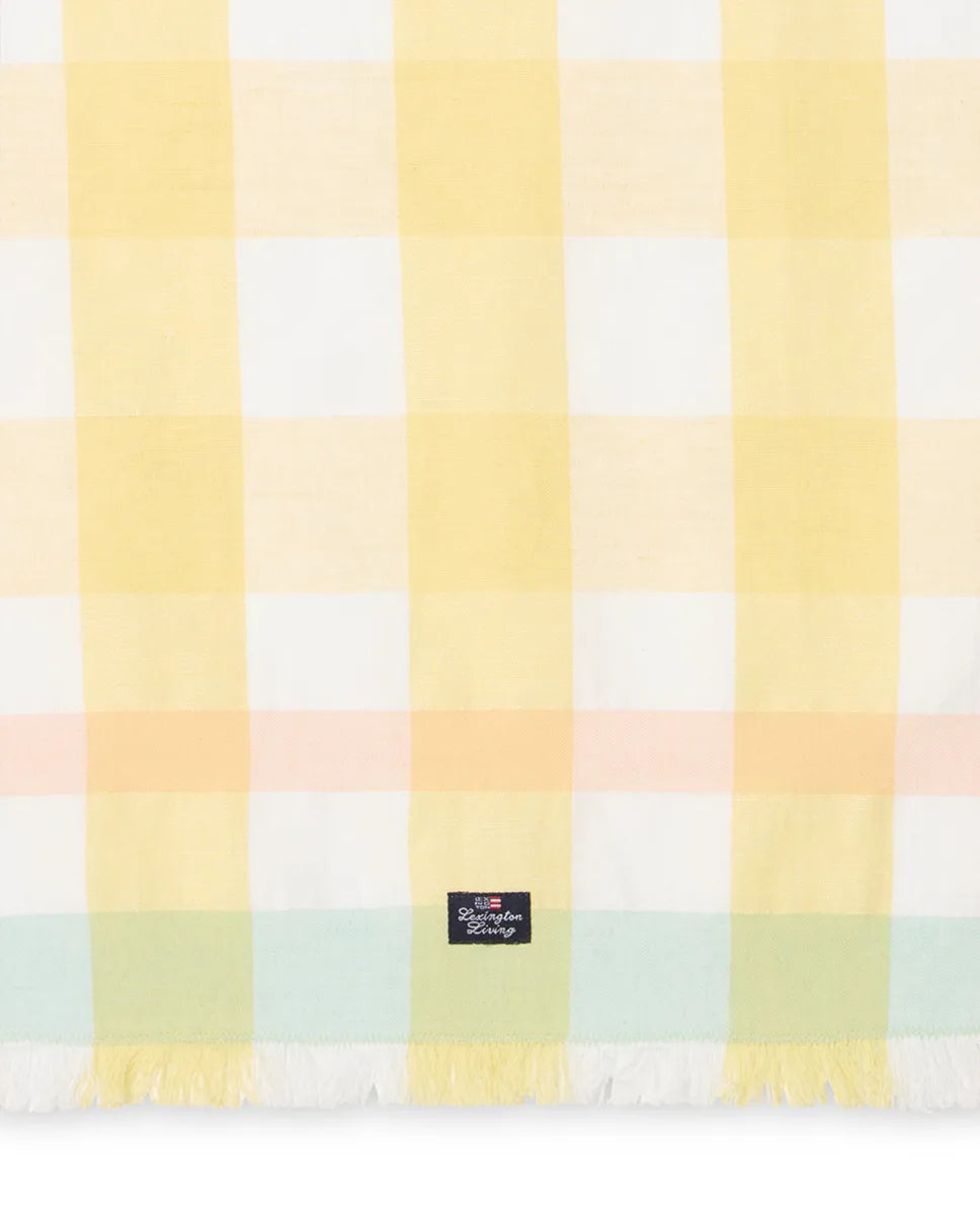 Checked Linen/Cotton Kitchen Towel