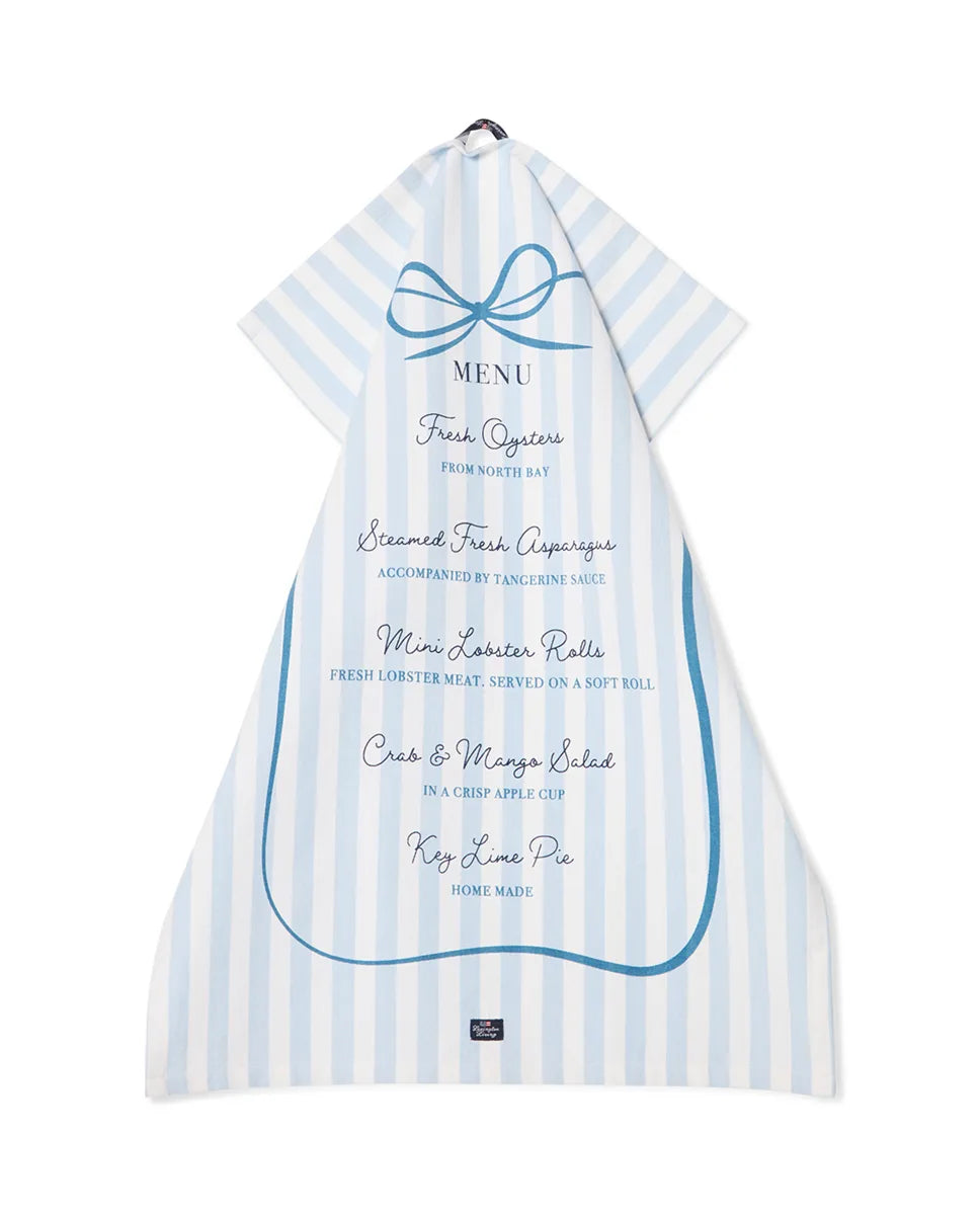 Party Menu Org Cotton Kitchen Towel