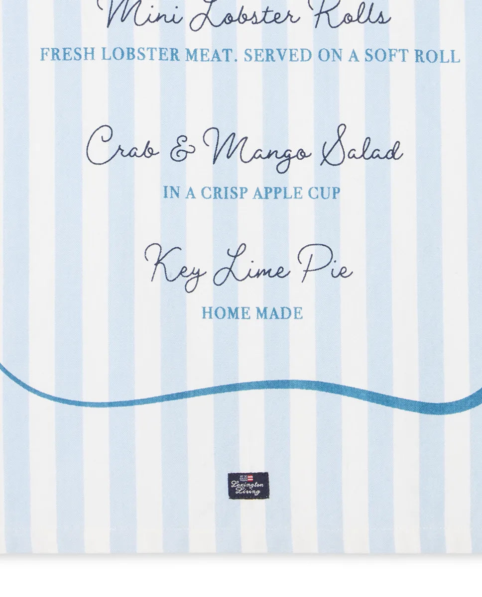 Party Menu Org Cotton Kitchen Towel