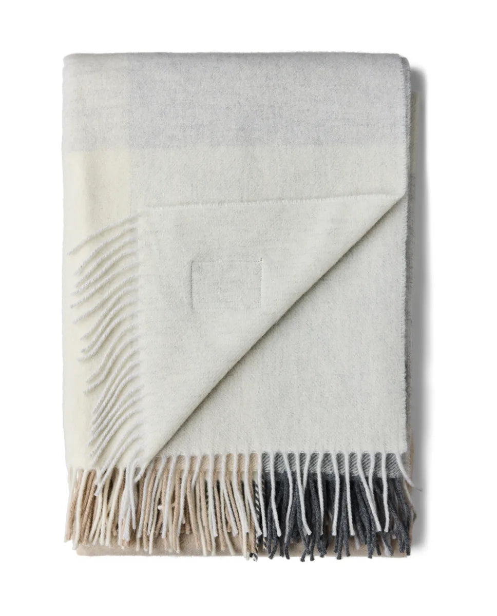 Checked Recycled Wool Throw