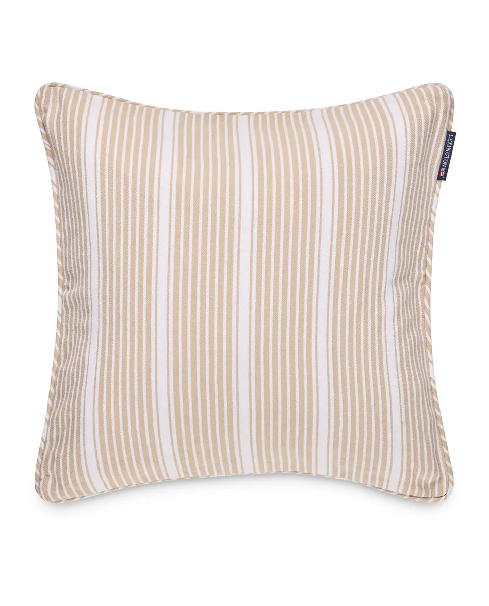 Classic Striped Organic Cotton Twill Pillow Cover