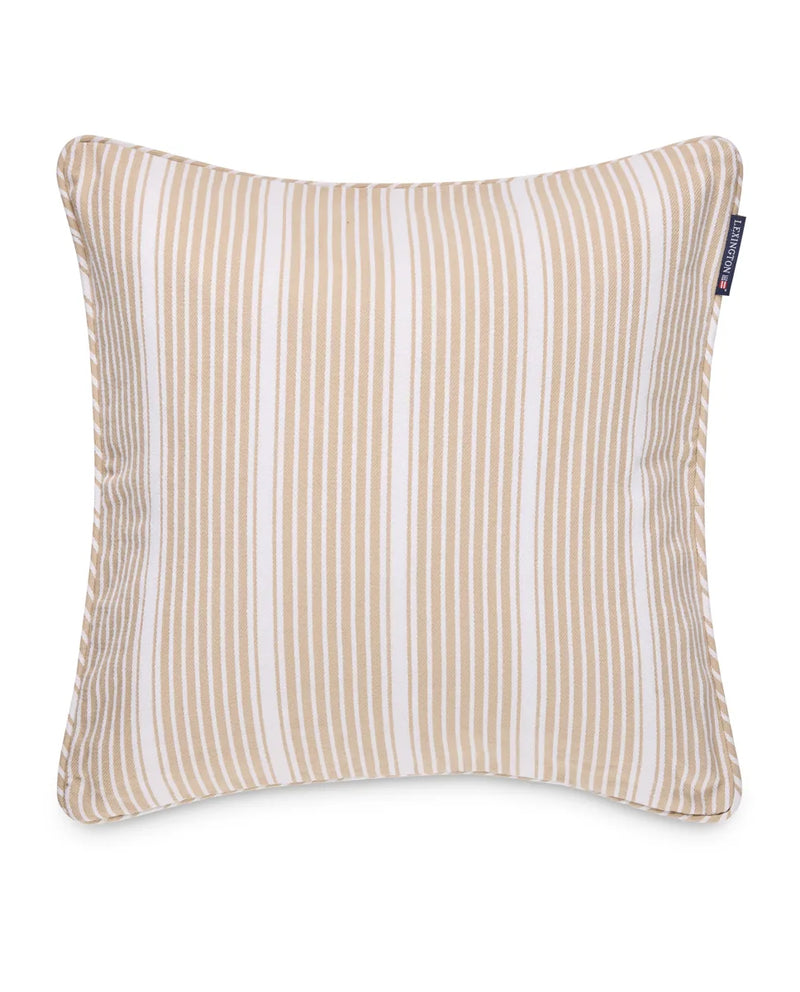 Classic Striped Organic Cotton Twill Pillow Cover