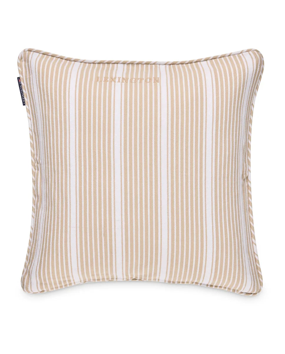 Classic Striped Organic Cotton Twill Pillow Cover