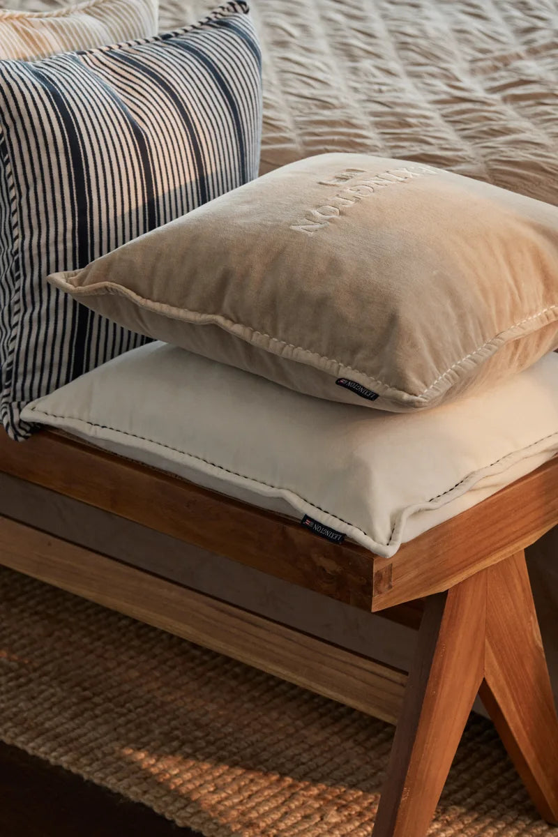 Logo Organic Cotton Velvet Pillow Cover