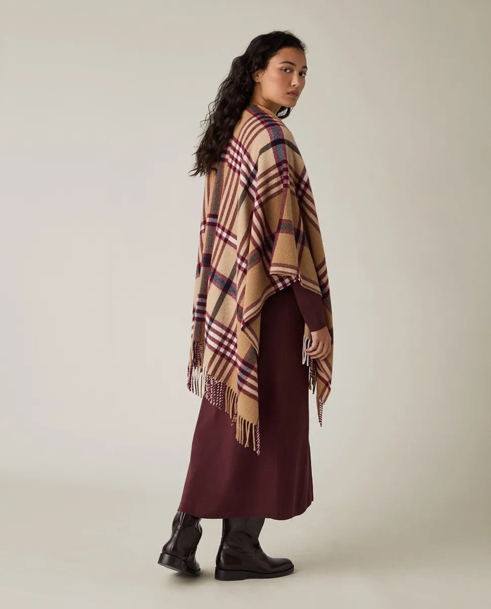 Recycled Wool Blend Poncho