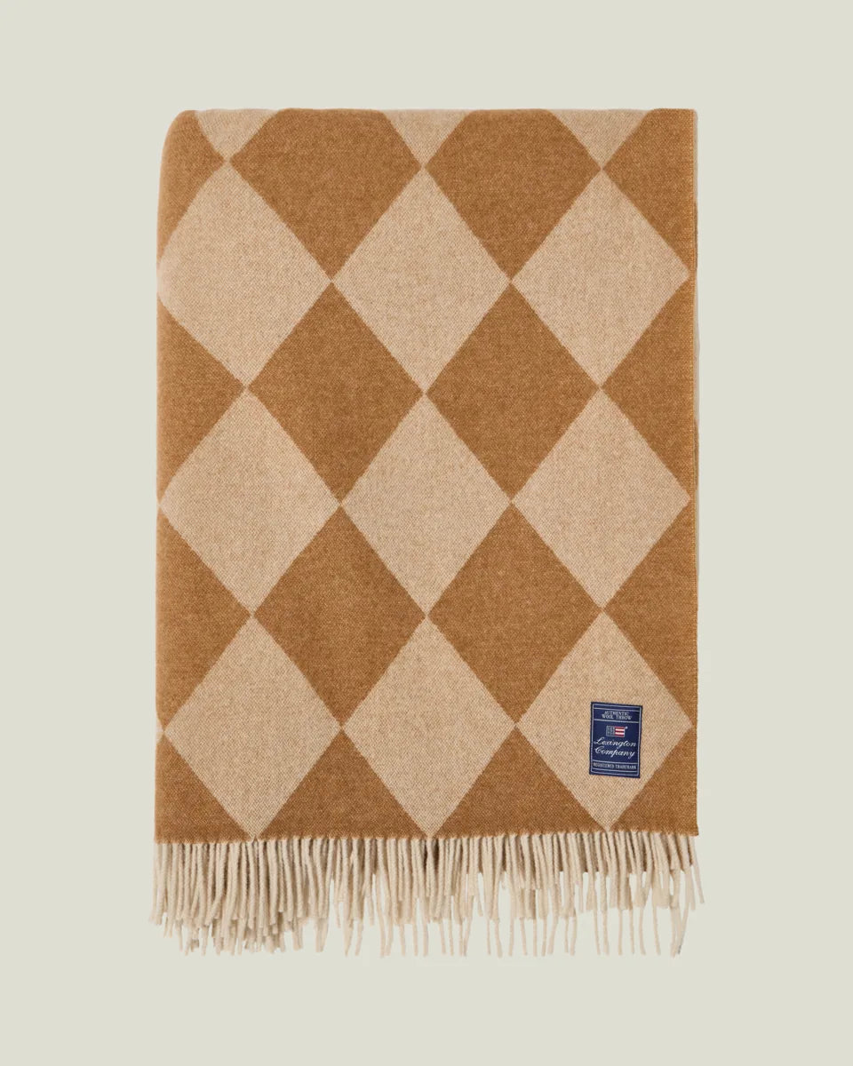 Argyle Recycled Wool Throw