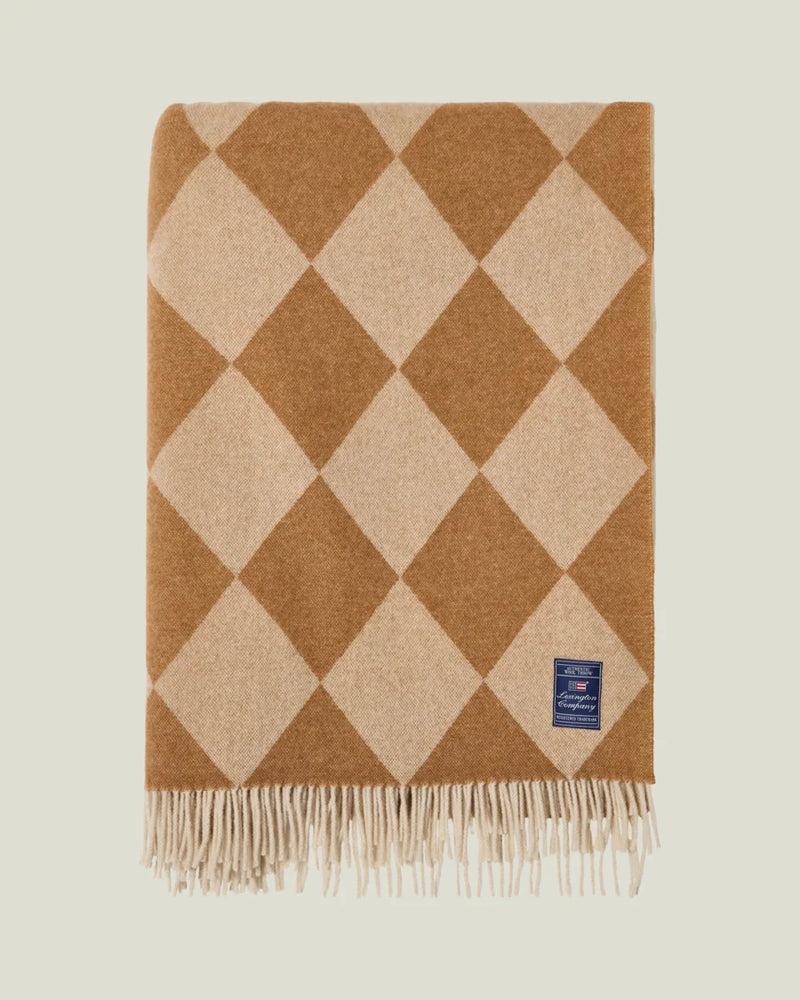 Argyle Recycled Wool Throw
