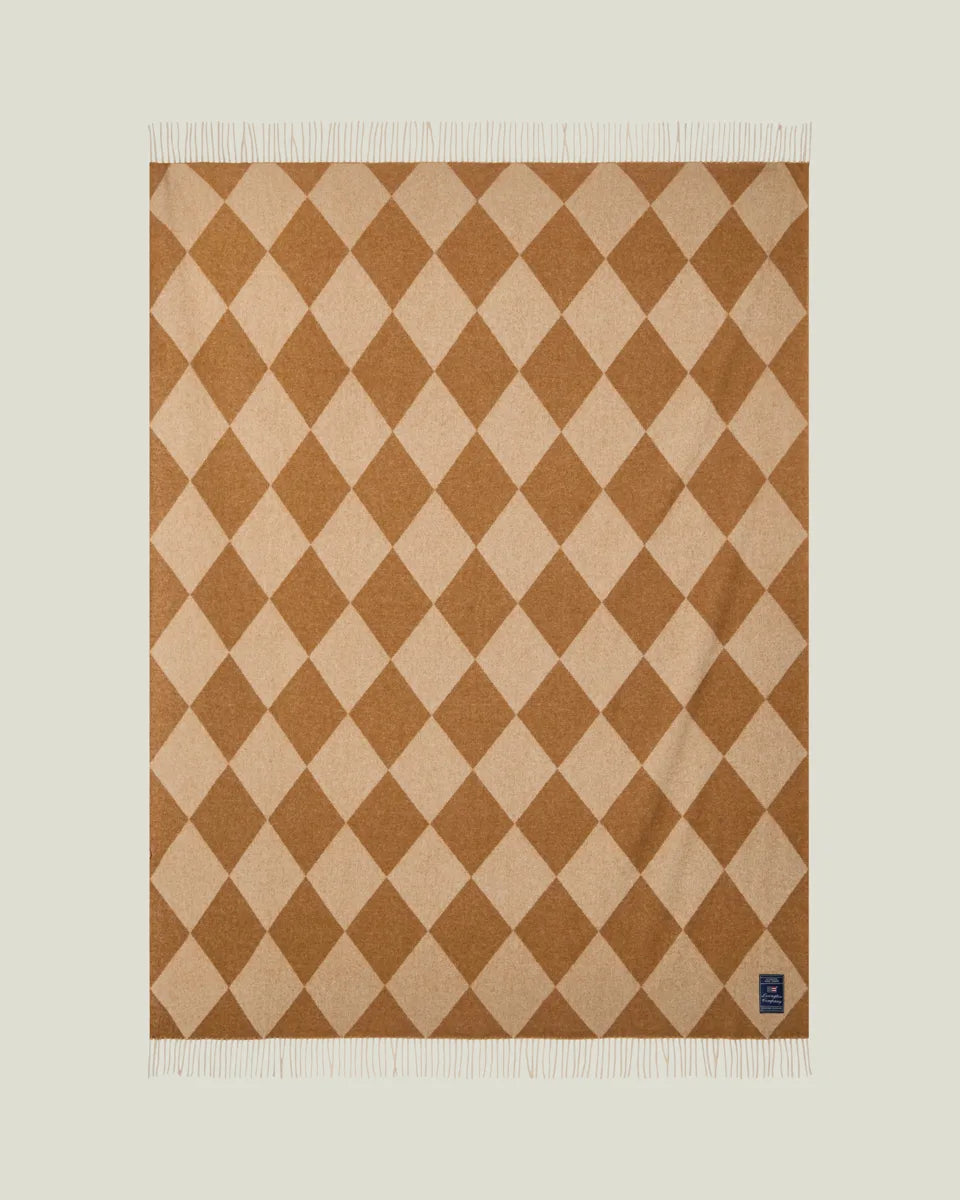 Argyle Recycled Wool Throw