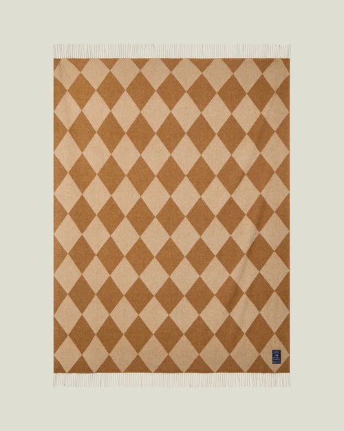 Argyle Recycled Wool Throw