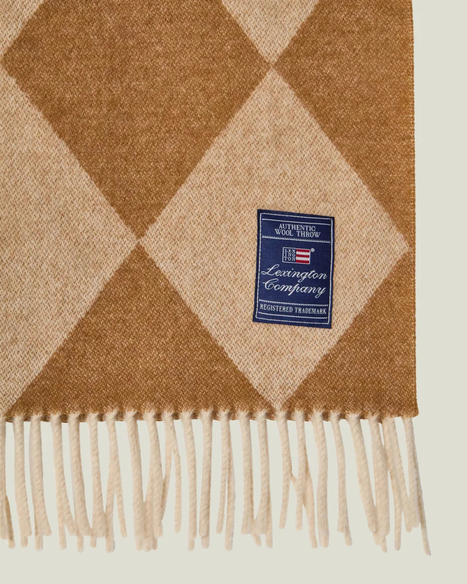 Argyle Recycled Wool Throw