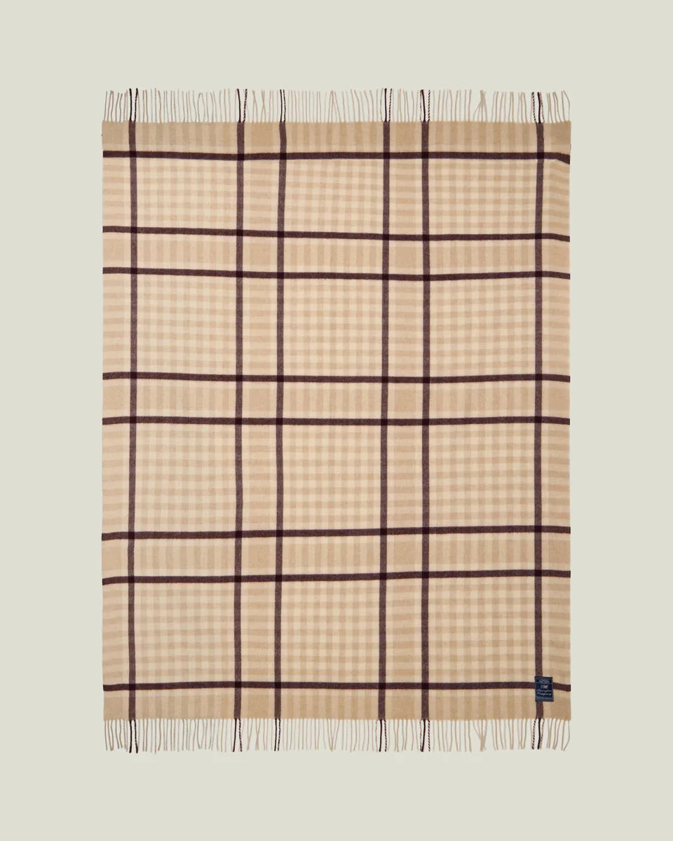 Checked Recycled Wool Throw