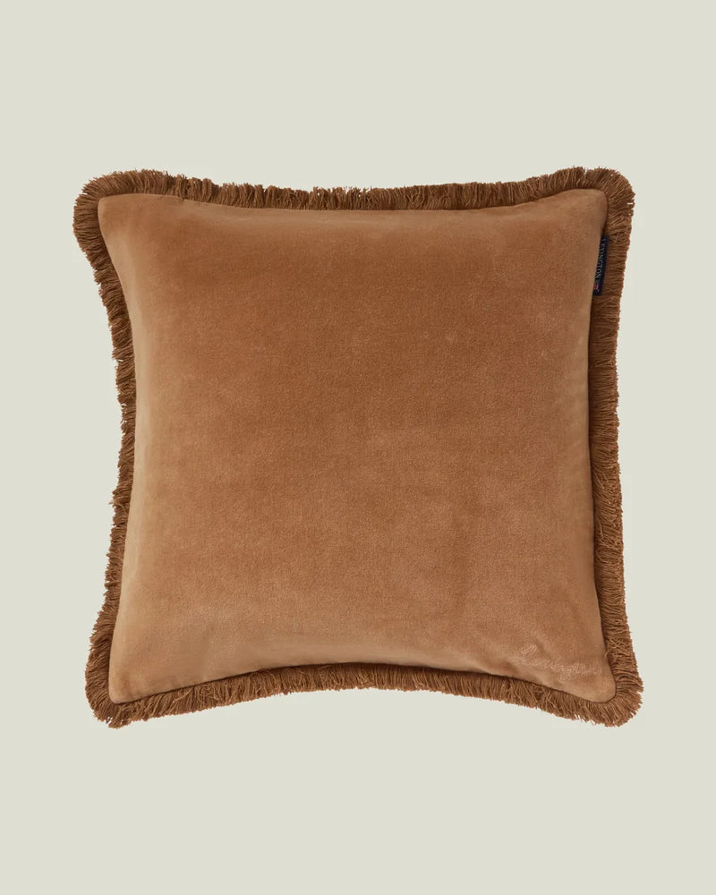 Fringe Organic Cotton Velvet Pillow Cover