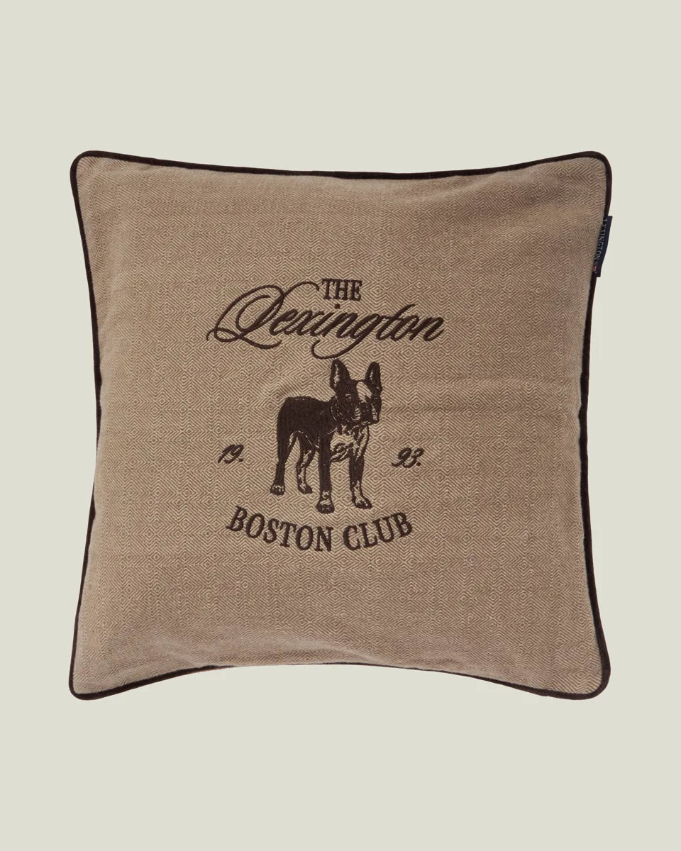 Boston Club Organic Cotton Tweed Pillow Cover