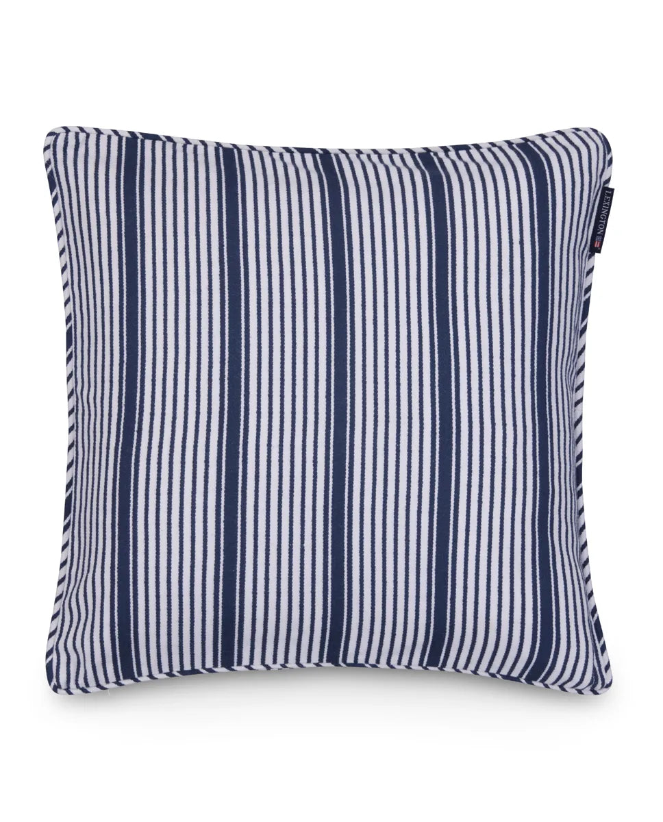 Classic Striped Organic Cotton Twill Pillow Cover