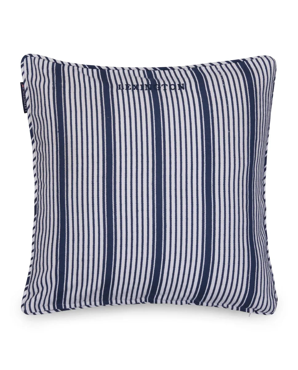 Classic Striped Organic Cotton Twill Pillow Cover